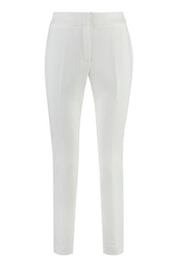 Stretch gabardine cigarette trousers